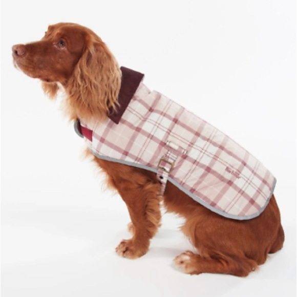 Barbour Other - NWT BARBOUR Wetherham Tartan Dog Coat Dewberry Maroon Red Plaid Size Large